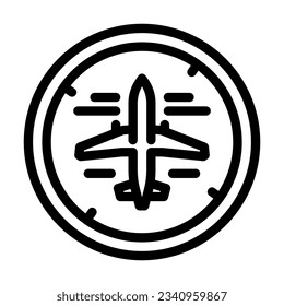 avionics systems aeronautical engineer line icon vector. avionics systems aeronautical engineer sign. isolated contour symbol black illustration