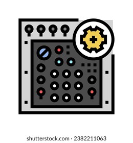 avionics testing aircraft color icon vector. avionics testing aircraft sign. isolated symbol illustration