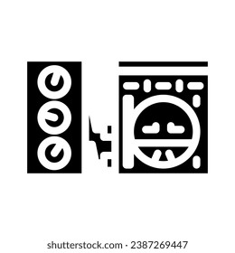 avionics testing aircraft glyph icon vector. avionics testing aircraft sign. isolated symbol illustration