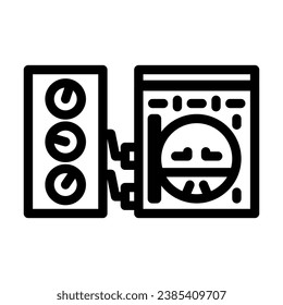 avionics testing aircraft line icon vector. avionics testing aircraft sign. isolated contour symbol black illustration