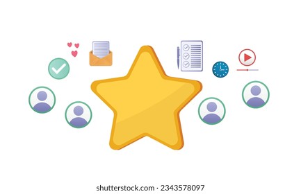 Avis clients.on white background.Vector Design Illustration.