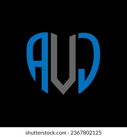 AVJ letter logo creative design. AVJ unique design.
