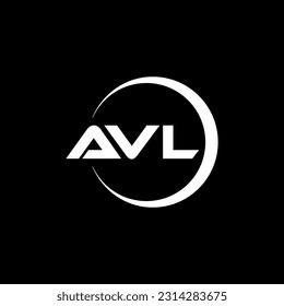 AVL letter logo design in illustration. Vector logo, calligraphy designs for logo, Poster, Invitation, etc.