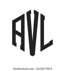 AVL Logo Design. Initial Letter AVL Monogram Logo using Hexagon shape