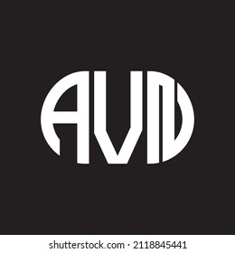AVN letter logo design on black background. AVN 
creative initials letter logo concept. AVN letter design.

