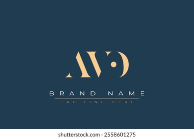 AVO abstract letter logo design. This logo is designed by three abstract letters.