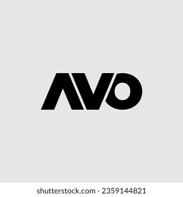 AVO initial letter monogram typography logo vector