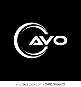 Diseño de logotipo de carta AVO, inspiración para una identidad única. Elegancia moderna y diseño creativo. Marca tu éxito con el impresionante logotipo.