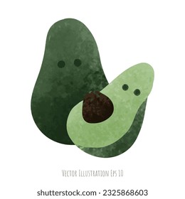 Avoca hand drawn, isolated on white background  ,vector illustration EPS 10