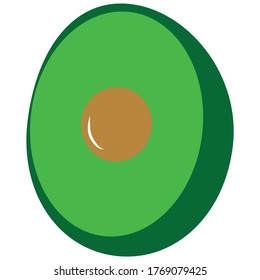 avocado / aguacate minimalist natural fruit illustration