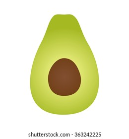 Avocado  / alligator pear fruit flat vector color icon for food apps and websites