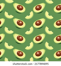 Avocado background full color vector with green background for banners, stickers, logos and others