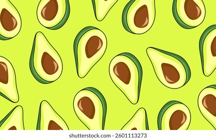 Avocado background. Avocado seamless pattern for backgrounds, cloth motifs, gift wrap or wall decoration, fruit pattern, wrapping paper, fabric, textile