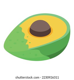 Avocado bacteria icon isometric vector. Safety hygiene. Contaminated food