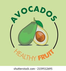 Avocado Badge Green fresh fruit