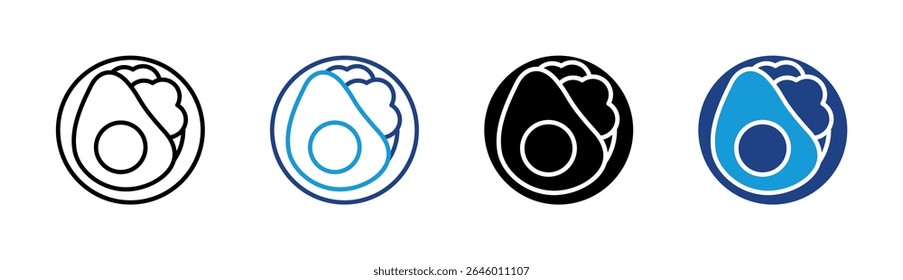 Avocado Bowl Icon Element For Design