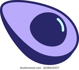 avocado in bright neon colors