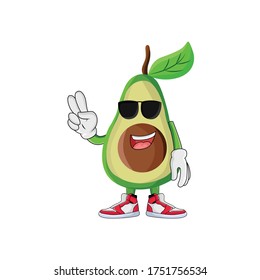Avocado Cartoon Character Design Graphic suitable for your design needs: logos, illustrations, animations, t-shirt designs, etc.