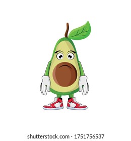 Avocado Cartoon Character Design Graphic suitable for your design needs: logos, illustrations, animations, t-shirt designs, etc.