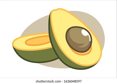Avocado cartoon illustration vector design