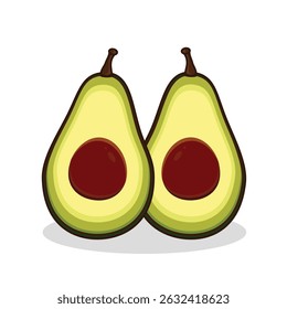 Avocado. avocado cartoon. avocado vector