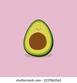 Avocado character cartoon. Vector illustration