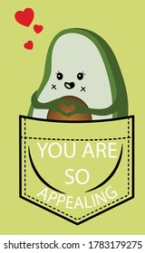 Avocado character design. Avocado  background. Avocado vector.T shirt.