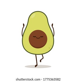 Avocado character design. on white background.