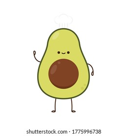 Avocado character design. on white background.