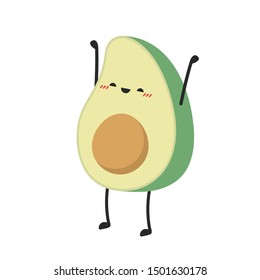 Avocado character design. Avocado vector. wallpaper.
