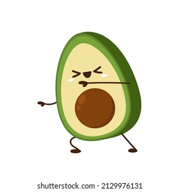 Diseño de personajes de aguacate. Vocado de yoga sobre fondo blanco.