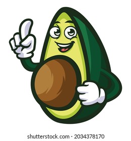 avocado character mascot vector design