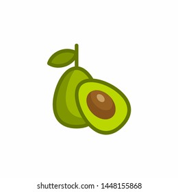 Avocado color icon. Vegetable vector illustration. Healthy food.