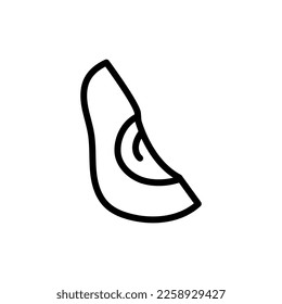 Avocado color line icon. Vegetarian product. Vector illustration