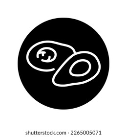 Avocado color line icon. Vegetarian product. Vector illustration
