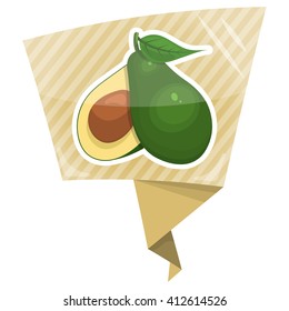 Avocado colorful icon