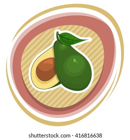 Avocado colorful icon