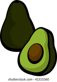 avocado complete and half