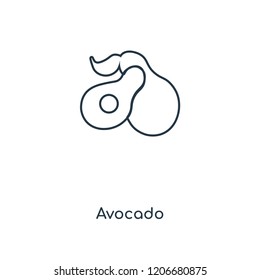 Avocado concept line icon. Linear Avocado concept outline symbol design. This simple element illustration can be used for web and mobile UI/UX.