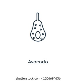 Avocado concept line icon. Linear Avocado concept outline symbol design. This simple element illustration can be used for web and mobile UI/UX.