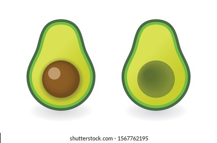 avocado - cut with bone and cut without bone