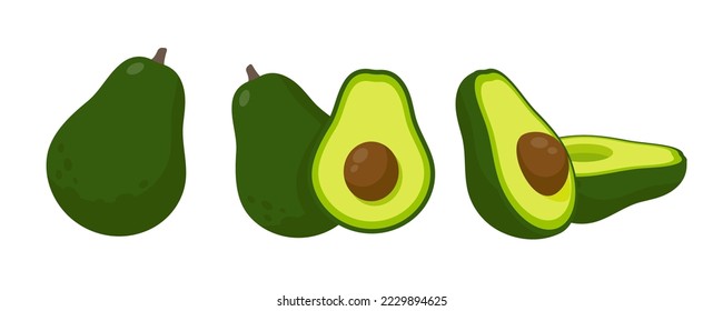 Avocado cut in half Healthy food for vegetarians