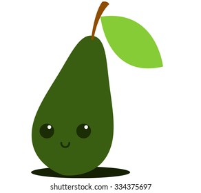 Avocado cute cartoon