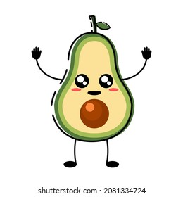 aguacate lindo dibujo vectorial de dibujos animados