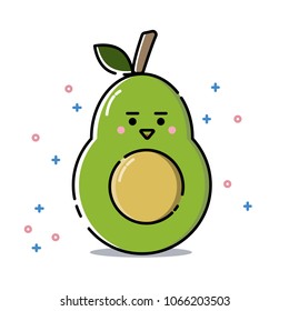 avocado cute icon