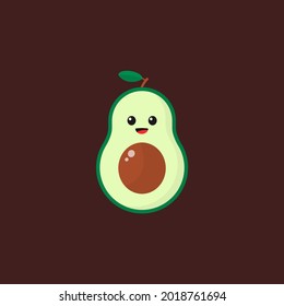 Avocado cute kawaii style design