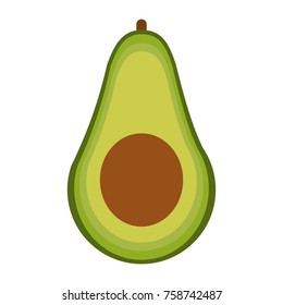 Avocado delicious vegetale icon vector illustration graphic design
