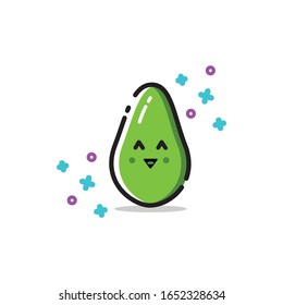 AVOCADO DESIGN FRUIT ICON LOGO TEMPLATE