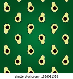 avocado design with green background