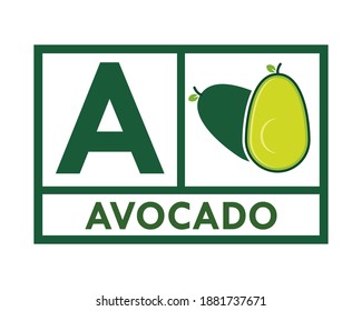 Avocado design logo template illustration